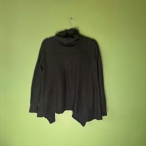 Free People Black Long Sleeve Flowy Turtleneck Sweater Size XS